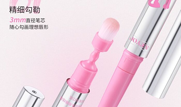 Dual-Ended Delicate Multi-Use Lipliner Pen - 5 Colors - D003# Pink White - 250mg