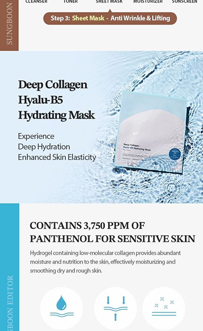 Deep Collagen Mask Set - 4 Types - Hyalu-B5 Hydrating