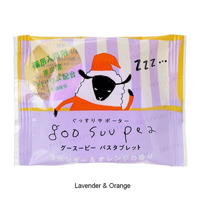 Goo Suu Pea Bicarbonate Bath Tablet - Chamomile & Honey - 40g