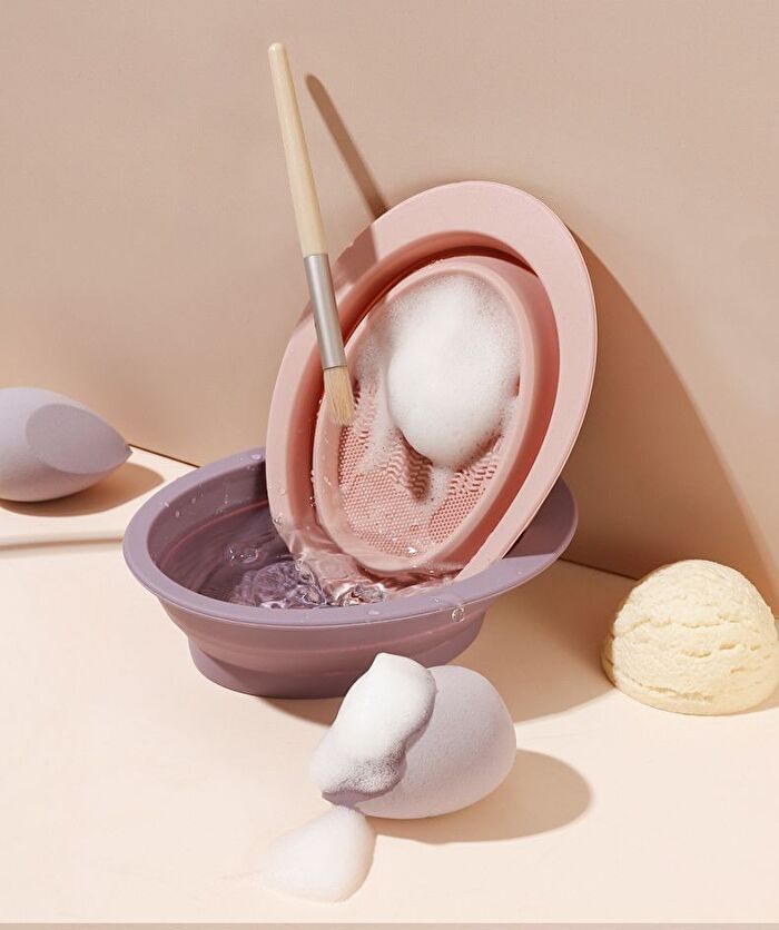 Makeup Brush Cleaning Bowl - #01 Purple - 58g
