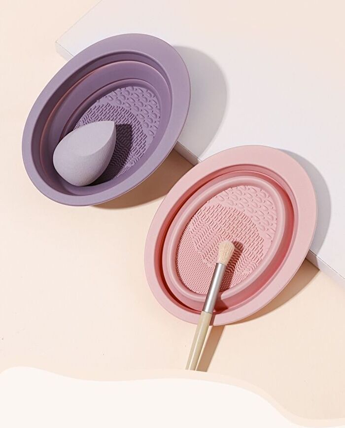 Makeup Brush Cleaning Bowl - #01 Purple - 58g
