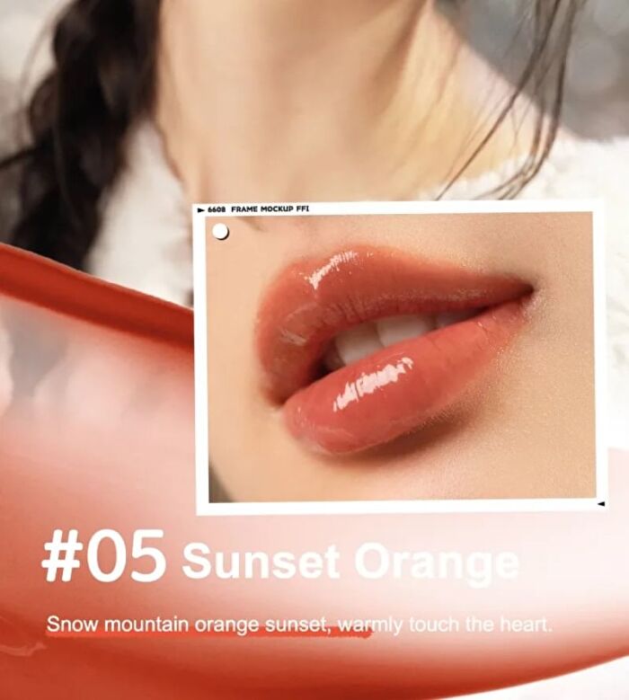 Special Edition Ice Watery Lip Gloss - 3 Colors (5-7) - #05 Sunset Orange - 2.4g (New Version)