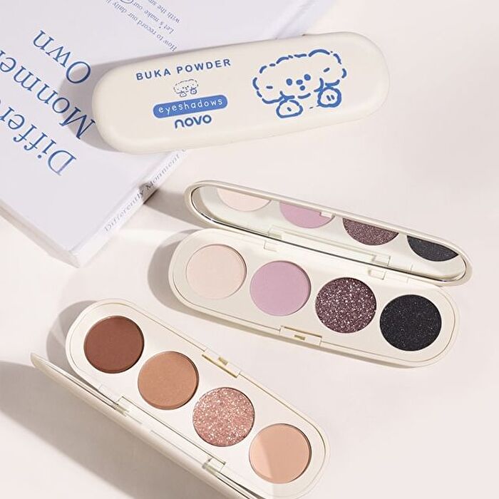 Happy Puppy Quad Color Eyeshadow Palette - 4 Types - 03# Dream Butterfly - 5.4g