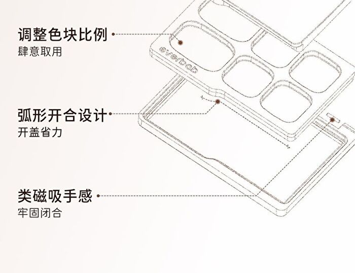 6-Color Nude Matte Eyeshadow Palette - 01# - 10.5g