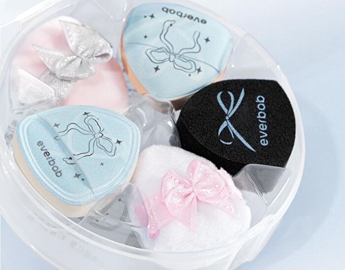 Bow Series Pink Bow Mini Finger Puff Set - Mini Finger Puff Set (6pcs)