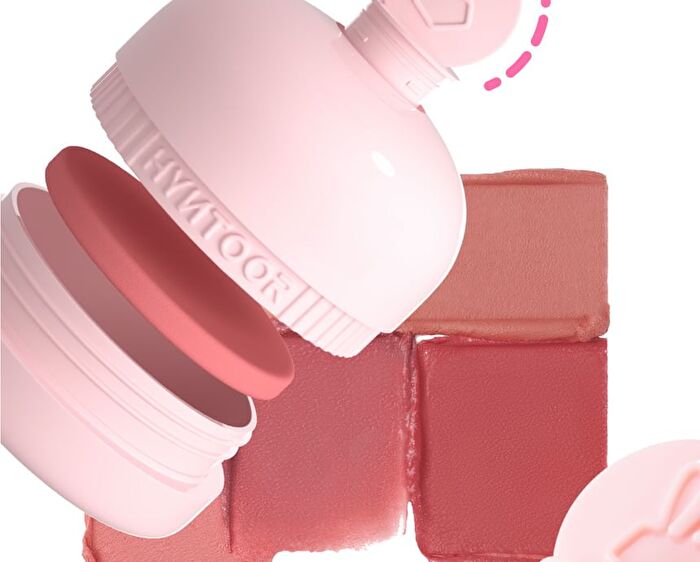 Hyntoor Macaron Jar Multi-Use Lip Mud - 5 Colors - M01# Soft Peach - 6g