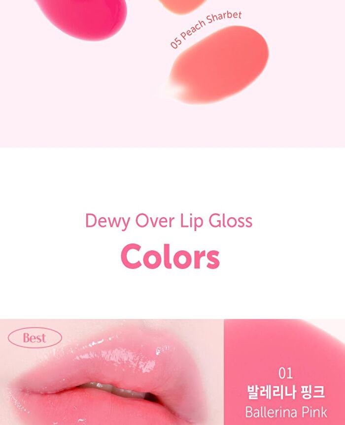 Mqny Dewy Over Lip Gloss - 6 Colors - #02 Lovely Fizz
