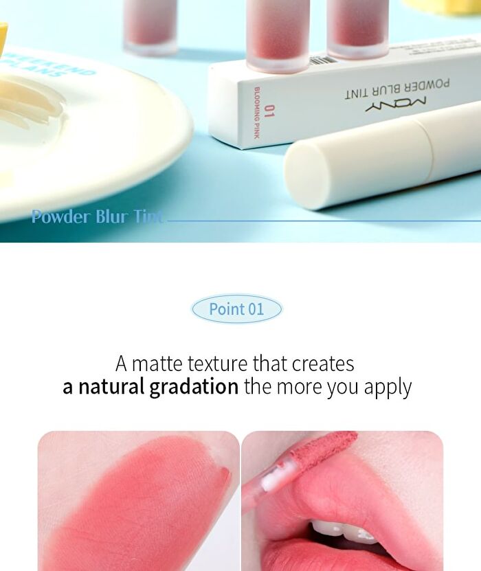 Mqny Powder Blur Tint - 6 Colors - #01 Blooming Pink