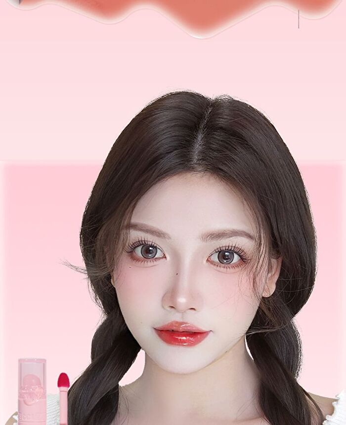 Veecci Dual-Ended Clear Watery Lip Gloss - 6 Colors - V05# Cherry Milk Puff - 2.5g