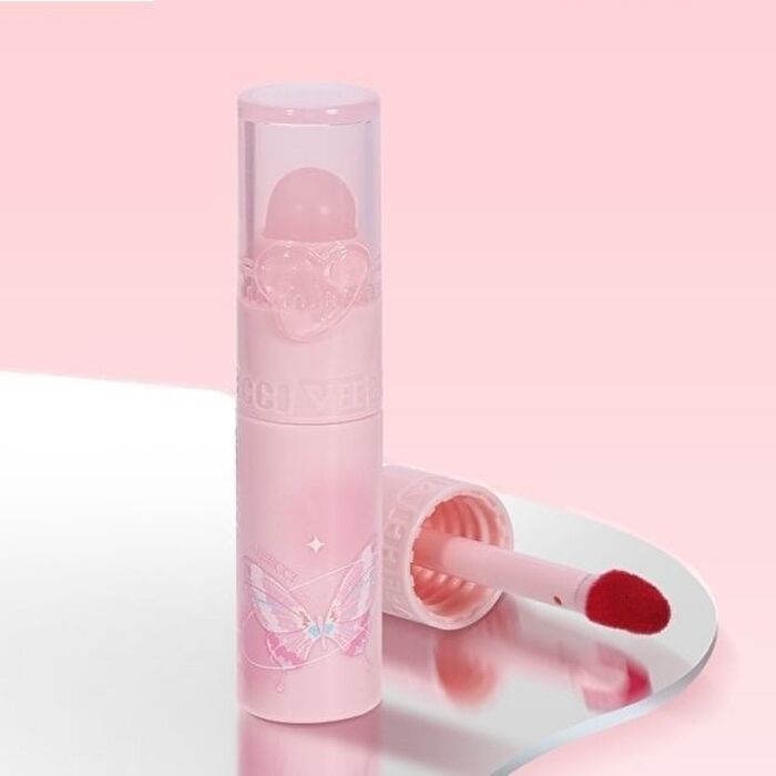 Veecci Dual-Ended Clear Watery Lip Gloss - 6 Colors - V05# Cherry Milk Puff - 2.5g