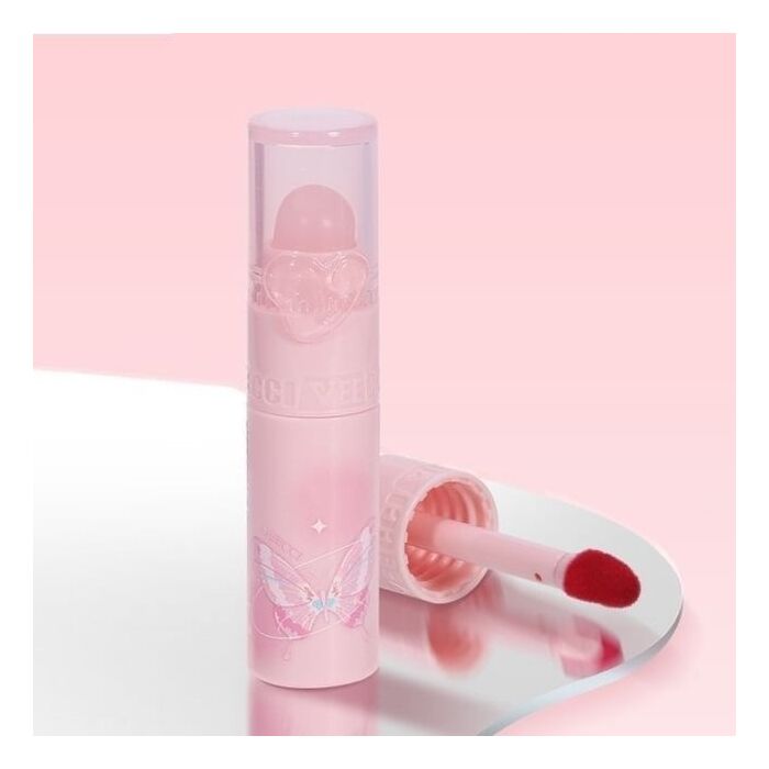 Veecci Dual-Ended Clear Watery Lip Gloss - 6 Colors - V03# Adzuki Bean Crimson - 2.5g