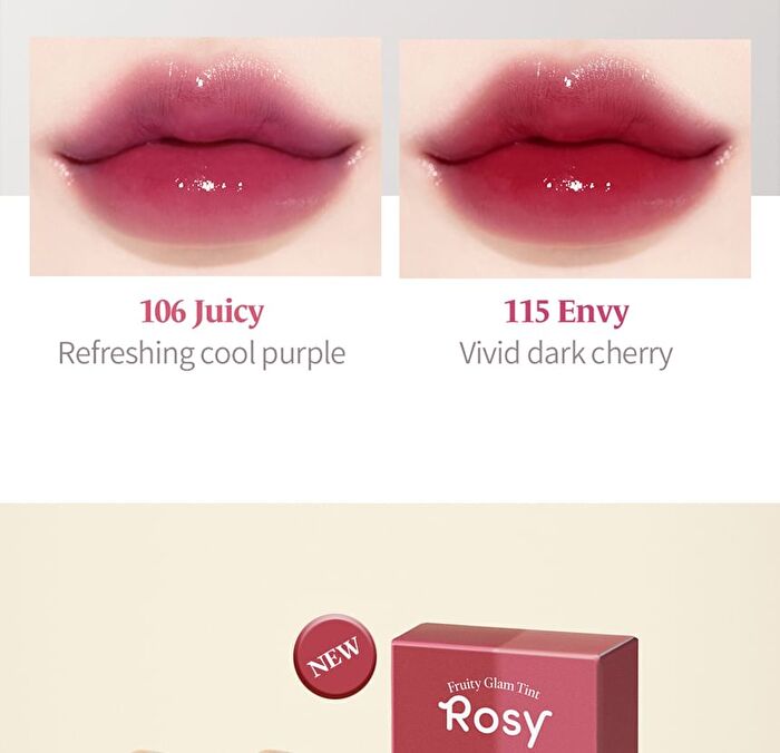 Fruity Glam Tint Mini Duo Special Set - 6 Types - Rosy Edition