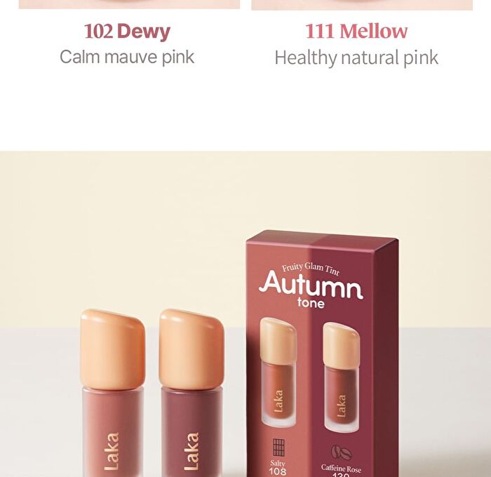 Fruity Glam Tint Mini Duo Special Set - 6 Types - Autumn Tone Edition