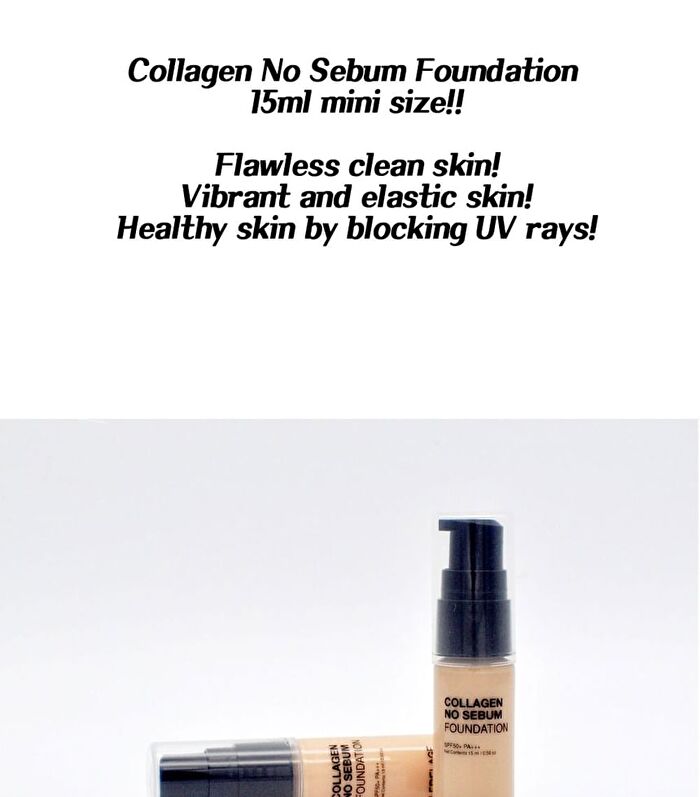 Collagen No Sebum Foundation Mini - 3 Colors - #23 Sand Beige