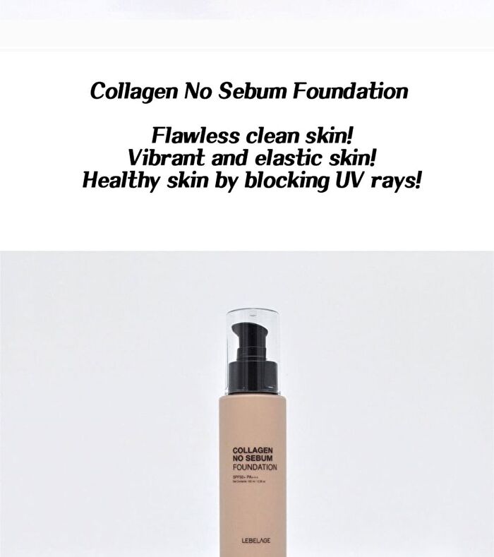 Collagen No Sebum Foundation - 3 Colors - #23 Sand Beige