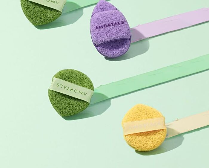 Amortals Smiley Cleansing Puff - 2 Types - 1pc