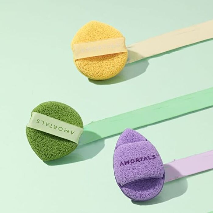Amortals Smiley Cleansing Puff - 2 Types - 1pc