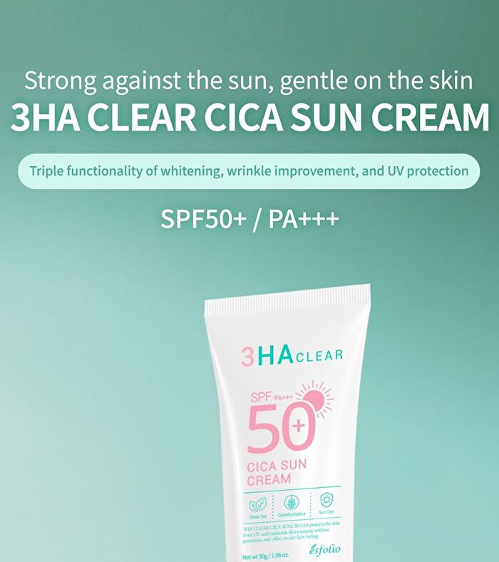 esfolio 3HA Clear Cica Sun Cream - 30g