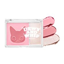 Black Rouge Dewy Whip Cheek And Beam - 3 Colors - DW01 Strawberry