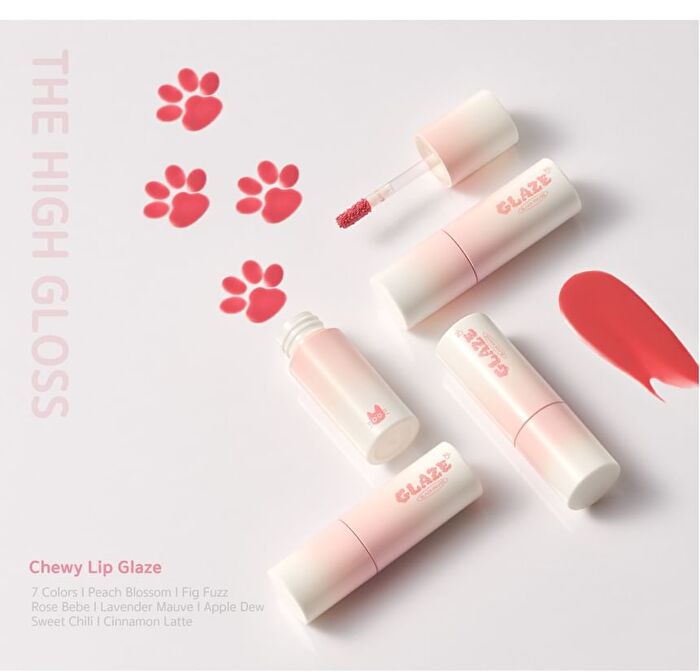 Black Rouge Chewy Lip Glaze - 7 Colors - GZ01 Peach Blossom
