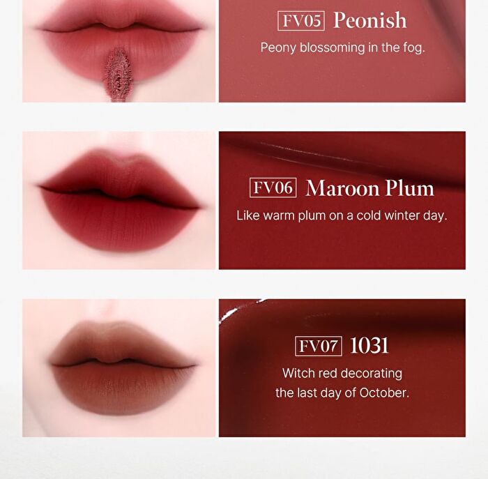 Black Rouge Icy To Fog Velvet - 7 Colors - FV05 Peonish