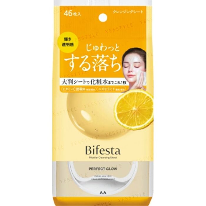 Bifesta Micellar Cleansing Sheet - Perfect Glow - 46 pcs