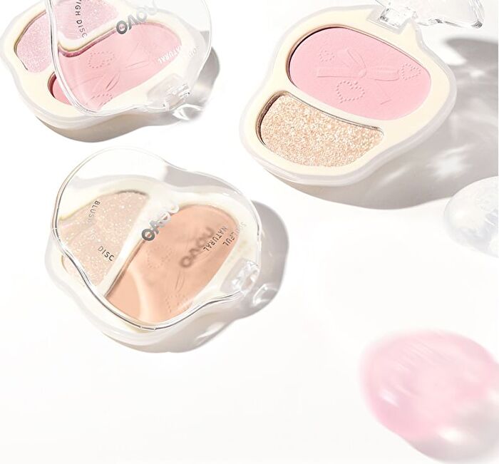 Sweet Encounter Highlighter Blush Palette - 3 Types - 03# Shell Kisses - 5.6g