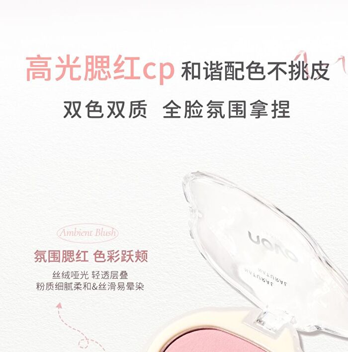 Sweet Encounter Highlighter Blush Palette - 3 Types - 03# Shell Kisses - 5.6g