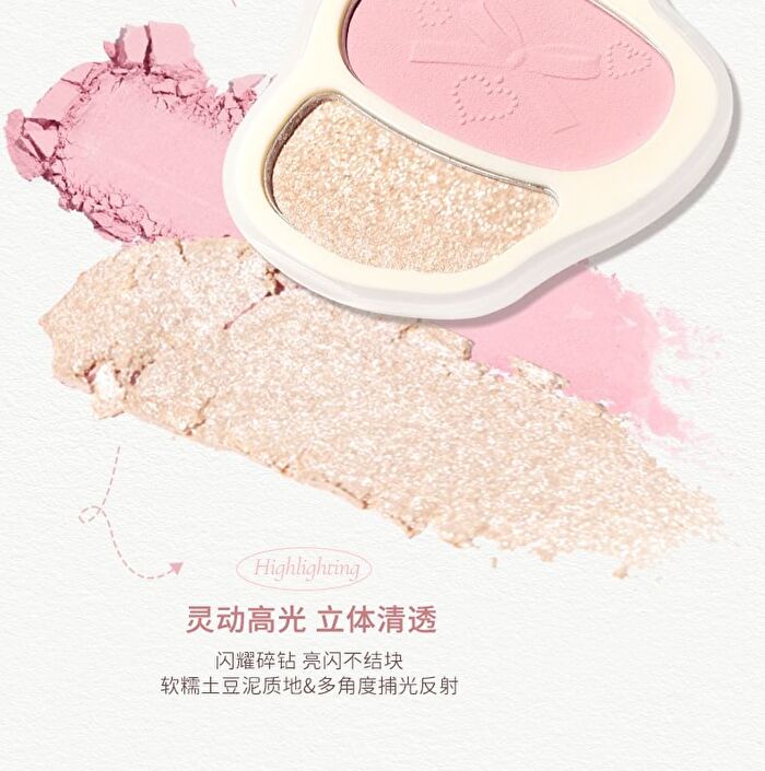 Sweet Encounter Highlighter Blush Palette - 3 Types - 03# Shell Kisses - 5.6g