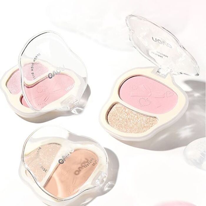 Sweet Encounter Highlighter Blush Palette - 3 Types - 03# Shell Kisses - 5.6g