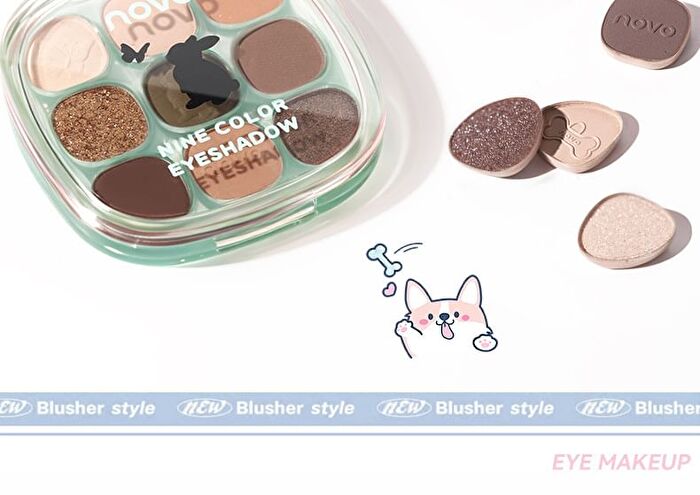 Drunken Eyes 9 Color Eyeshadow Palette - 3 Types - 02# Sweet Rabbit - 9g