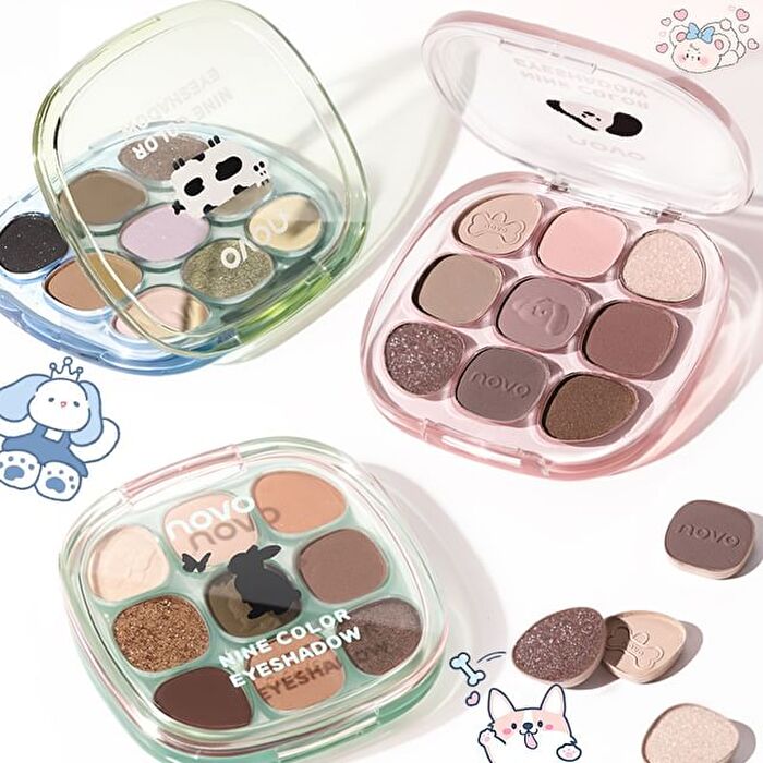 Drunken Eyes 9 Color Eyeshadow Palette - 3 Types - 02# Sweet Rabbit - 9g