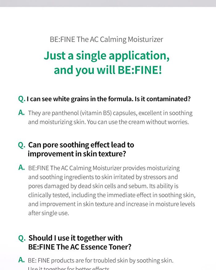 BE:FINE The AC Calming Moisturizer - 55g