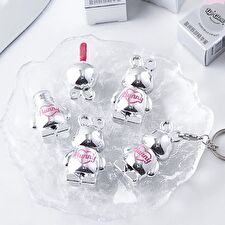 Bunny Keychain Lip Gloss - 4 Colors - G01# Honey Black Tea - 0.8g