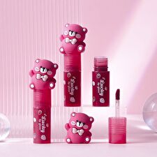 Mansly Strawberry Bear Water Light Mirror Lip Gloss - 4 Colors - 625# Sweet Cocoa - 3.6g