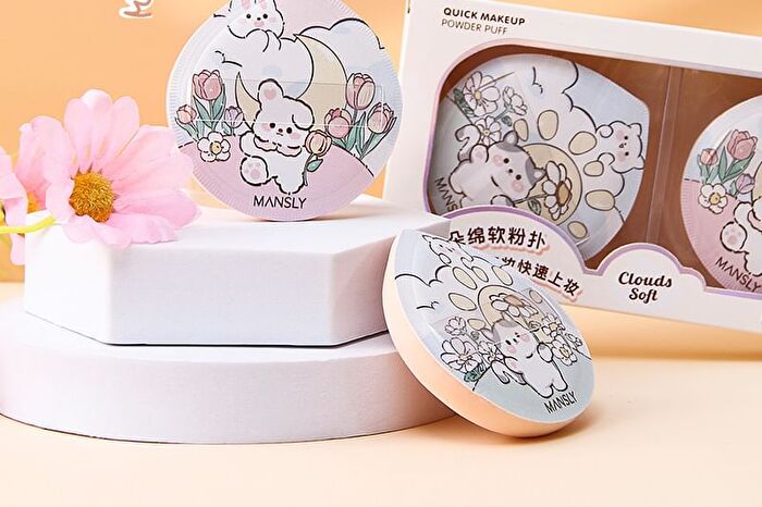 Mansly Cute Cloud Soft Powder Puff - Set (2pcs)