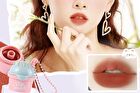 Mansly Ice Cream Keychain Matte Velvet Lip Mud - 4 Colors - J04# Deep Berry Red - 5.5g