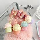 Mansly Ice Cream Keychain Matte Velvet Lip Mud - 4 Colors - J04# Deep Berry Red - 5.5g