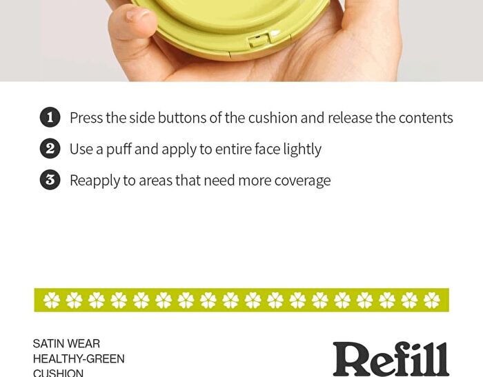 Satin Wear Healthy-Green Cushion Re-Feel Refill Only - 21 Colors - #27W Peach Tan