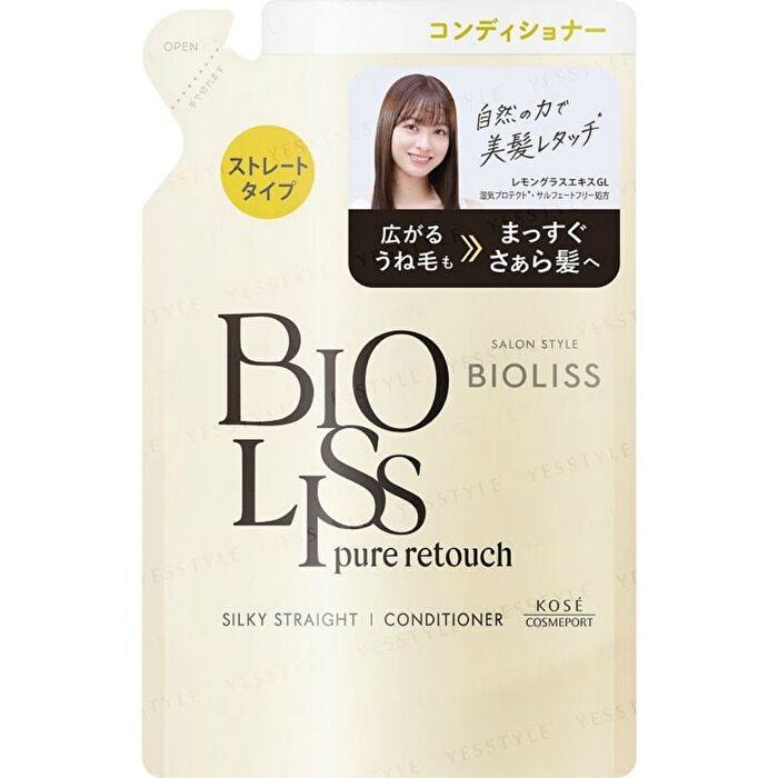 Bioliss Pure Retouch Sliky Straight Conditioner - 340ml Refill