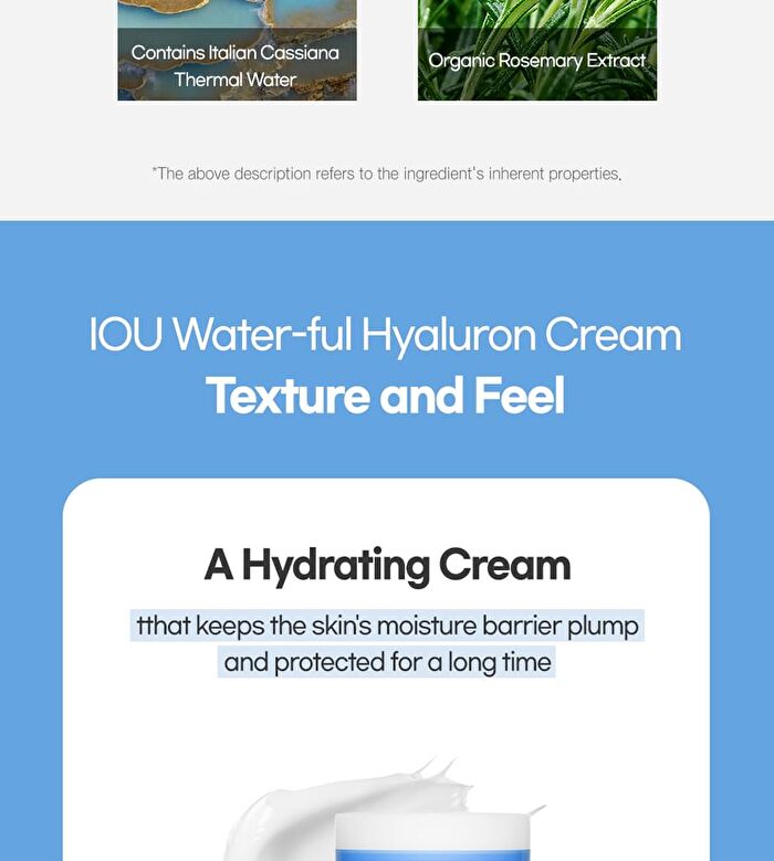 Iou Water-Full Hyaluron Cream - 300ml