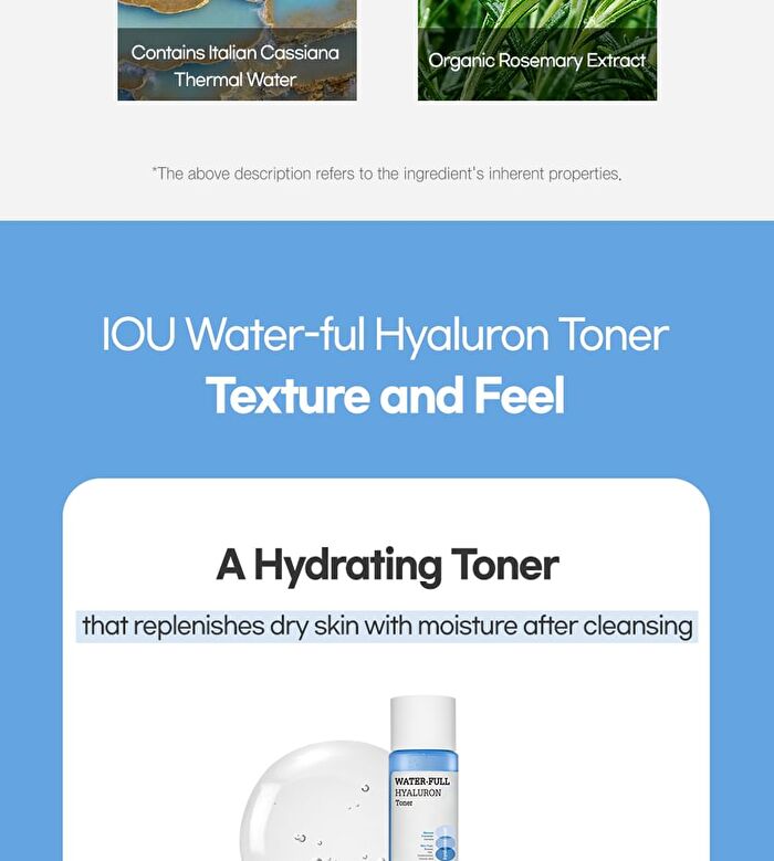 Iou Water-Full Hyaluron Toner - 300ml