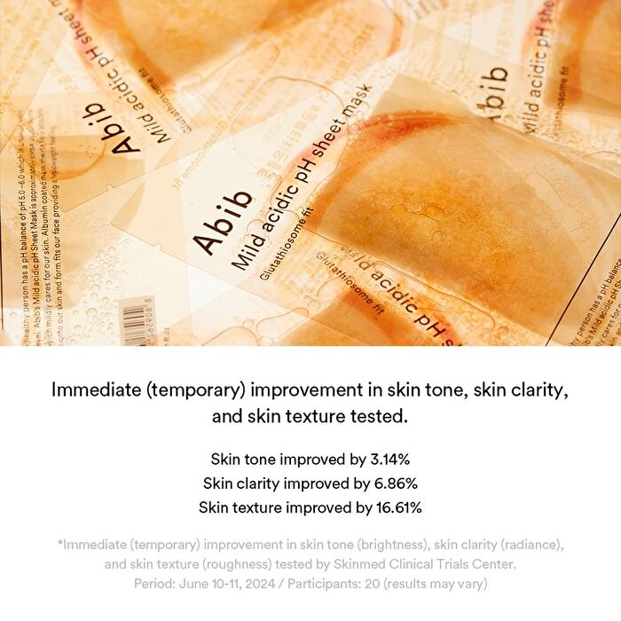 Mild Acidic pH Sheet Mask - 6 Types - Glutathiosome Fit