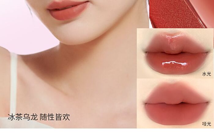Dual-Ended Double Effect Liquid Lipstick - 5 Colors - S05# Willful Red (2g & 2g)