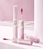 Dual-Ended Double Effect Liquid Lipstick - 5 Colors - S01# Leisurely Peach (2g & 2g)