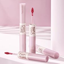 Dual-Ended Double Effect Liquid Lipstick - 5 Colors - S01# Leisurely Peach (2g & 2g)