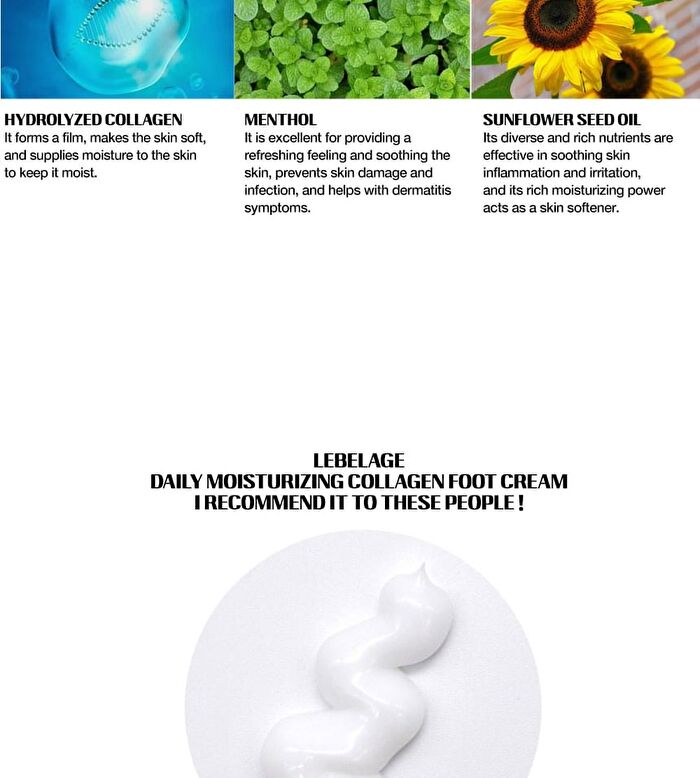 Daily Moisturizing Foot Cream - 2 Types - Collagen