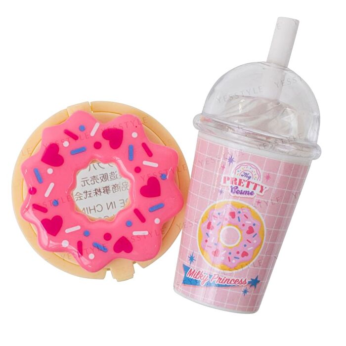 Donut Lip Balm & Drink Lip Gloss Set - White Set