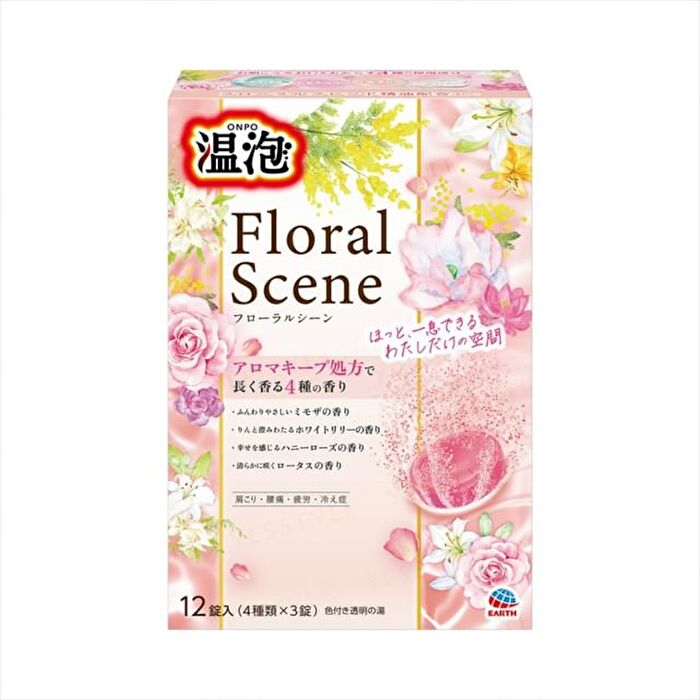 ONPO Warm Foam Floral Scene Bath Tablet - 12 pcs