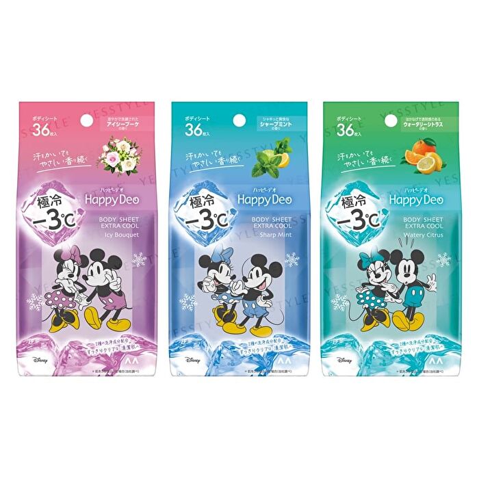 Happy Deo Body Sheet Extra Cold - Sharp Mint - 36 pcs